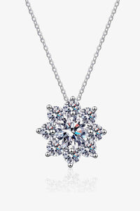 BEAUTIFUL I AM 1 Carat Moissanite Jewelry Floral-Shaped Pendant Necklace