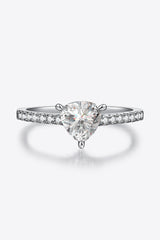 BEAUTIFUL I AM 1 Carat Moissanite Jewelry Triangle 925 Sterling Silver Ring