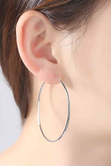 BEAUTIFUL I AM 925 Sterling Silver Jewelry Hoop Earrings