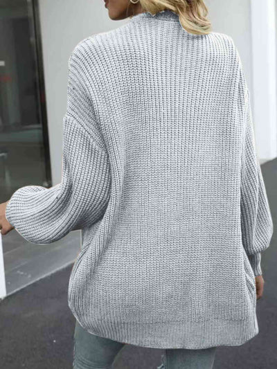 BEAUTIFUL I AM Drop Shoulder Balloon Sleeve Cardigan