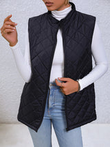 BEAUTIFUL I AM Zip-Up Vest Jacket with Pockets