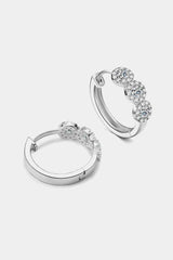 BEAUTIFUL I AM Moissanite Jewelry 925 Sterling Silver Huggie Earrings