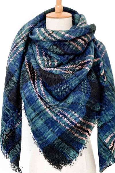 BEAUTIFUL I AM Plaid Imitation Cashmere Scarf