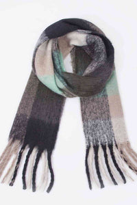 BEAUTIFUL I AM Fringe Detail Polyester Scarf