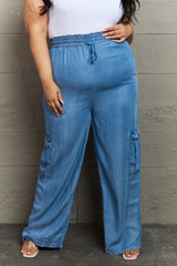 BEAUTIFUL I AM GeeGee Out Of Site Full Size Denim Cargo Pants