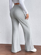 BEAUTIFUL I AM Ribbed Wide Leg Long Pants