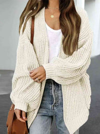 BEAUTIFUL I AM Drop Shoulder Balloon Sleeve Cardigan