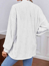 BEAUTIFUL I AM Open Front Lantern Sleeve Cardigan