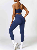 BEAUTIFUL I AM Sport Bra and Leggings Active Wear Set