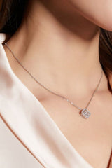 BEAUTIFUL I AM Moissanite Jewelry Four Leaf Clover Pendant Necklace