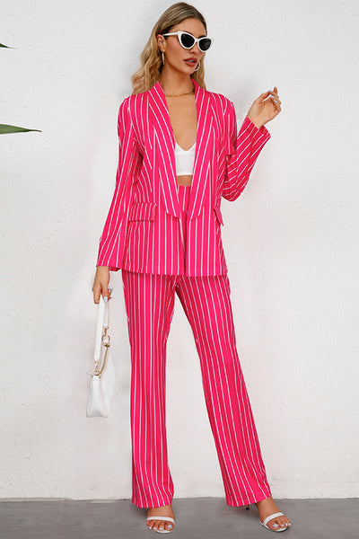 BEAUTIFUL I AM Striped Long Sleeve Top and Pants Set