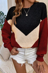 BEAUTIFUL I AM Round Neck Dropped Shoulder Sweater