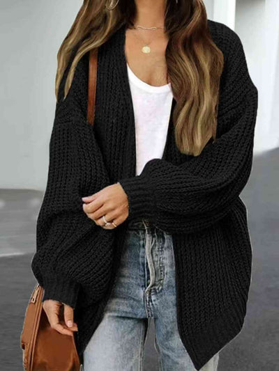 BEAUTIFUL I AM Drop Shoulder Balloon Sleeve Cardigan