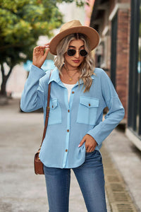 BEAUTIFUL I AM Button Up Collared Neck Long Sleeve Shirt