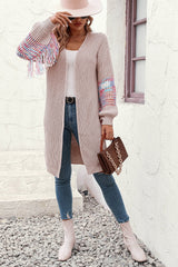 BEAUTIFUL I AM Fringe Sleeve Dropped Shoulder Cardigan