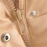 BEAUTIFUL I AM Zip-Up Drawstring Puffer Vest Jacket