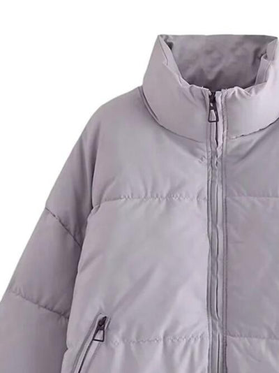 BEAUTIFUL I AM Zip Up Drawstring Winter Jacket Coat with Pockets