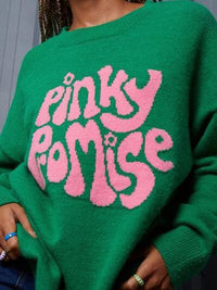 BEAUTIFUL I AM PINKY PROMISE Round Neck Sweater