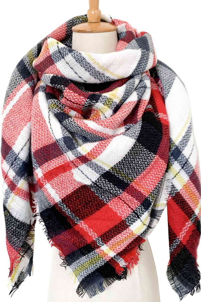 BEAUTIFUL I AM Plaid Imitation Cashmere Scarf