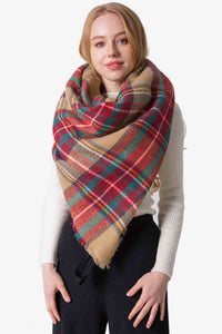 BEAUTIFUL I AM Plaid Imitation Cashmere Scarf