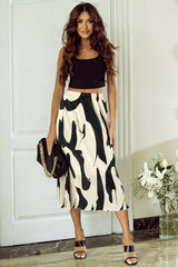 BEAUTIFUL I AM Printed Elastic Waist Skirt Dress