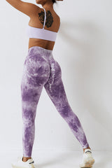 BEAUTIFUL I AM High Waist Tie-Dye Long Sports Pants Active Wear