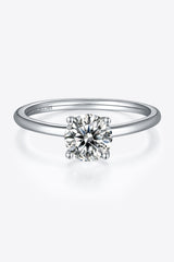 BEAUTIFUL I AM 1 Carat Moissanite Jewelry 925 Sterling Silver Solitaire Ring