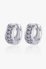 BEAUTIFUL I AM 1.8 Carat Moissanite Jewelry 925 Sterling Silver Huggie Earrings