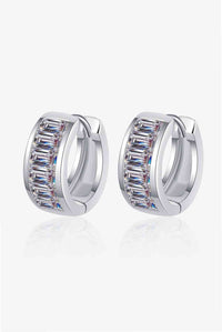 BEAUTIFUL I AM 1.8 Carat Moissanite Jewelry 925 Sterling Silver Huggie Earrings