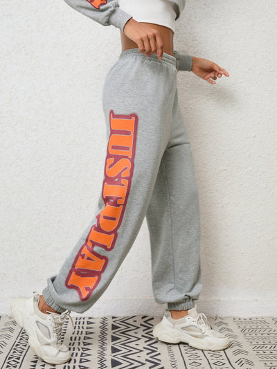 BEAUTIFUL I AM Cropped Sweatshirt and Sweatpants Joggers Set