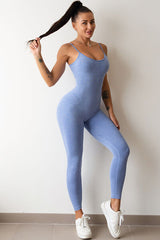 BEAUTIFUL I AM Adjustable Spaghetti Strap Active Wear Jumpsuit