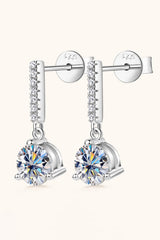 BEAUTIFUL I AM 2 Carat Moissanite Jewelry 925 Sterling Silver Drop Earrings