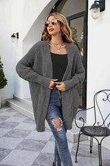 BEAUTIFUL I AM Open Front Dolman Sleeve Cardigan