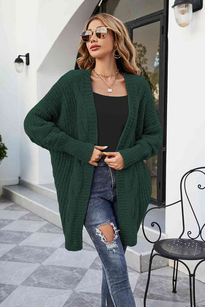 BEAUTIFUL I AM Open Front Dolman Sleeve Cardigan