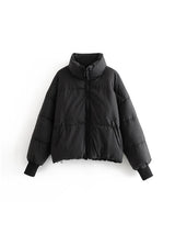 BEAUTIFUL I AM Zip Up Drawstring Winter Jacket Coat with Pockets