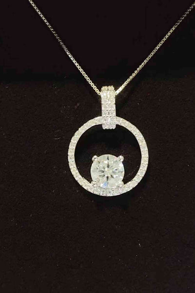 BEAUTIFUL I AM 1 Carat Moissanite Jewelry 925 Sterling Silver Necklace