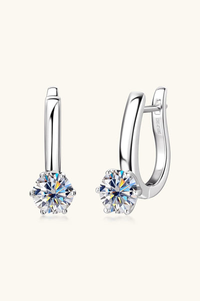 BEAUTIFUL I AM 2 Carat Moissanite Jewelry 925 Sterling Silver Earrings