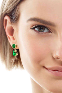 BEAUTIFUL I AM Lab-Grown Emerald Jewelry Drop Earrings