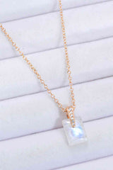 BEAUTIFUL I AM 925 Sterling Silver Jewelry Natural Moonstone Pendant Necklace