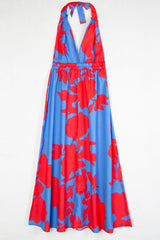 BEAUTIFUL I AM Contrast Halter Neck Maxi Dress