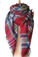 BEAUTIFUL I AM Plaid Imitation Cashmere Scarf