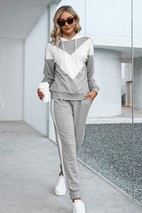 BEAUTIFUL I AM Dropped Shoulder Hoodie and Long Pants Set