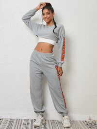 BEAUTIFUL I AM Cropped Sweatshirt and Sweatpants Joggers Set