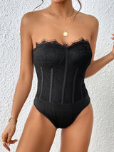 BEAUTIFUL I AM Strapless Sweetheart Neck Lingerie Bodysuit