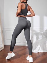 BEAUTIFUL I AM Sport Tank and Leggings Active Wear Set