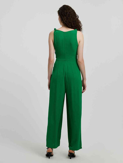 BEAUTIFUL I AM Knot Detail Tie Front Sleeveless Pants Jumpsuit