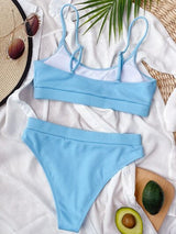 BEAUTIFUL I AM Scoop Neck Spaghetti Strap Two-Piece Swim Set