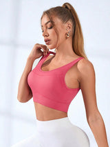 BEAUTIFUL I AM Round Neck Active Sports Bra