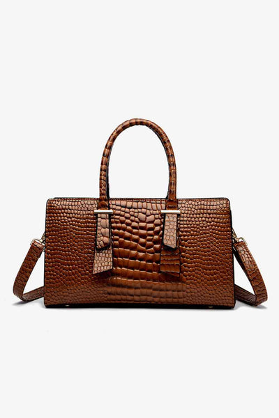 BEAUTIFUL I AM Textured PU Leather Handbag