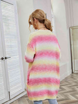 BEAUTIFUL I AM Full Size Gradient Open Front Cardigan